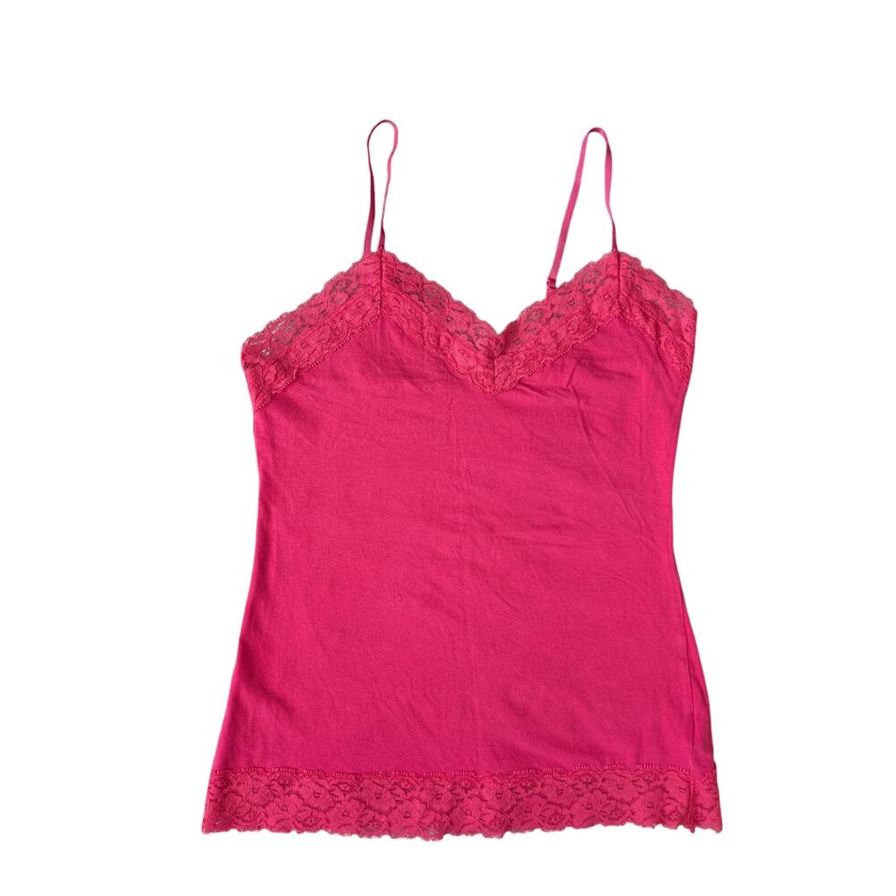 Y2K Forever 21 Babydoll Lace Cami M Red-Pink Coquette Kawaii Barbie